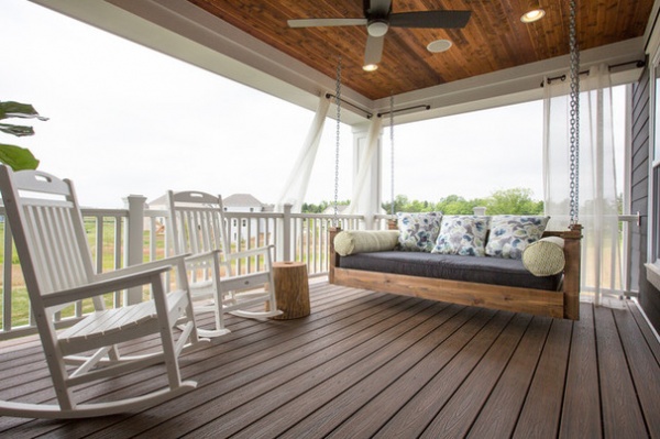 Transitional Porch by Romanelli & Hughes Custom Home Builders