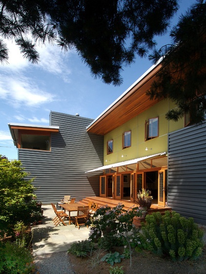 Patio Details: Awning-Covered Patio and Playhouse for a Shared Property