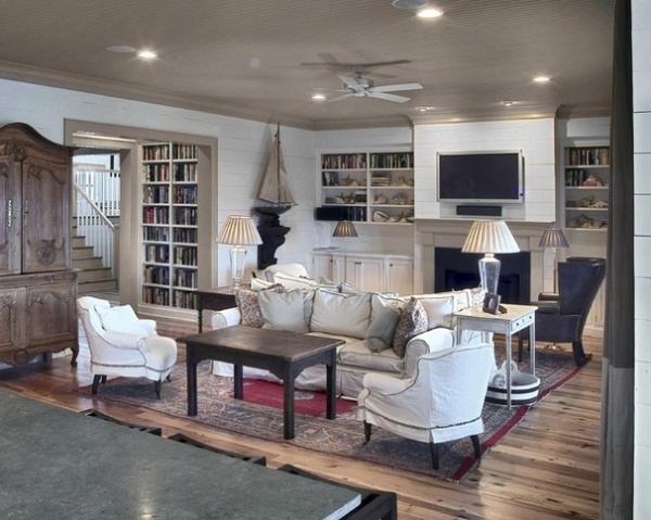 Beach Style Living Room by Catalyst Architects, LLC