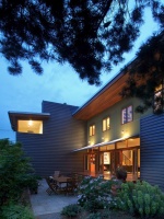 Patio Details: Awning-Covered Patio and Playhouse for a Shared Property