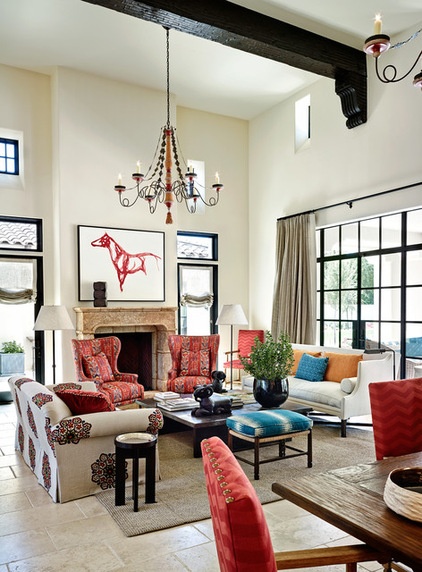 Mediterranean Living Room by Wiseman & Gale Interiors