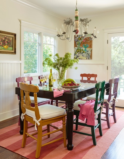 Shabby chic Dining Room by Alison Kandler Interior Design