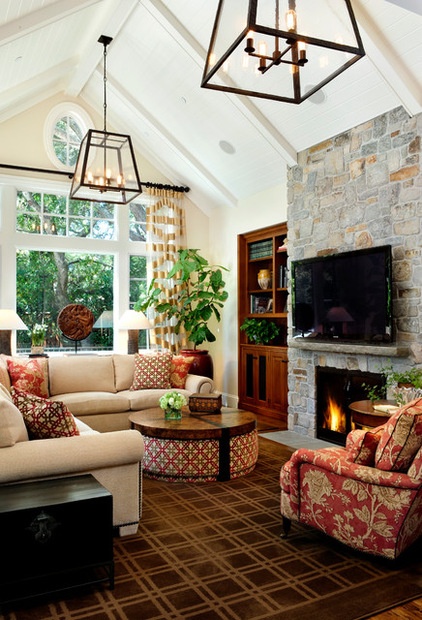 Traditional Family Room by Chesler Construction Inc.