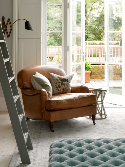 Transitional Living Room by STEPHEN FLETCHER ARCHITECTS