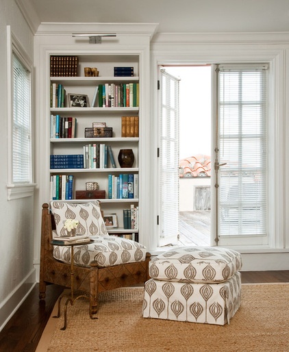 Mediterranean Home Office by Katherine Shenaman Interiors