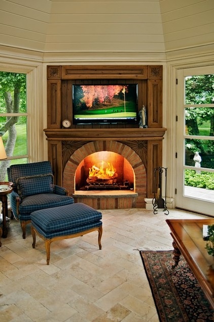 Traditional Family Room by Dan Waibel Designer Builder