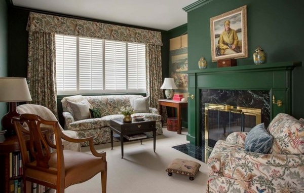 Traditional Family Room by Laura Wilmerding Interiors