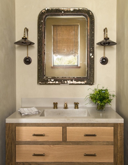 Farmhouse Powder Room by Jute Interior Design