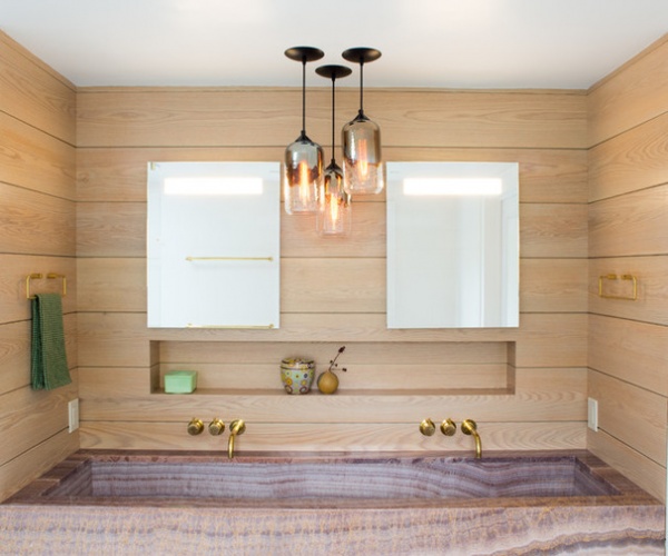 Transitional Bathroom by Elizabeth Strianese Interiors