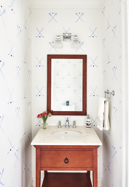 Traditional Powder Room by Stuart Nordin Design