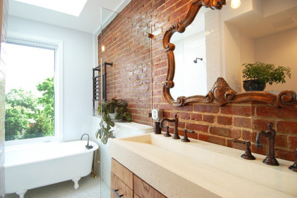 Use the Ruggedness of Brick to Warm Up Your Bath