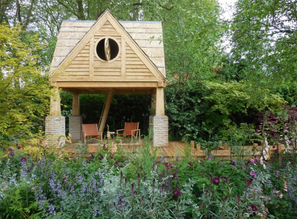 Rustic Garage And Shed Chelsea Flower Show 2015 - The M&G Garden Retreat