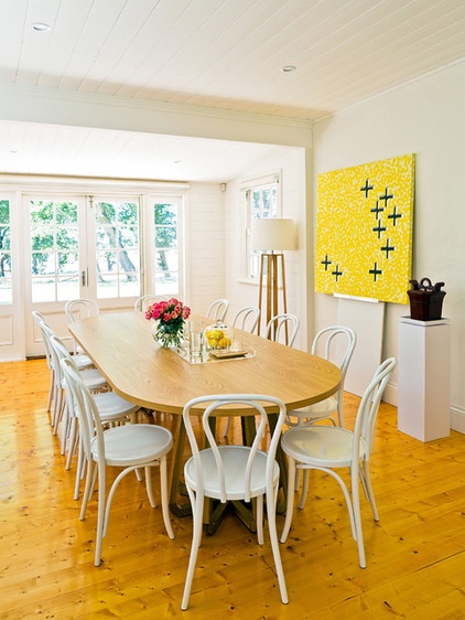 Farmhouse Dining Room by Sarah Anderson Photography