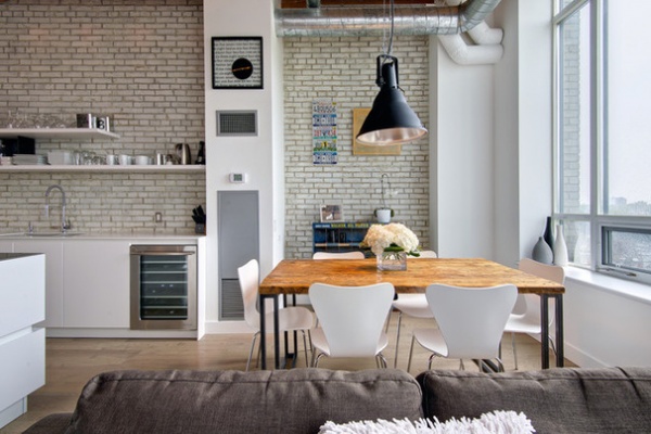 Industrial Dining Room by Andrew Snow Photography