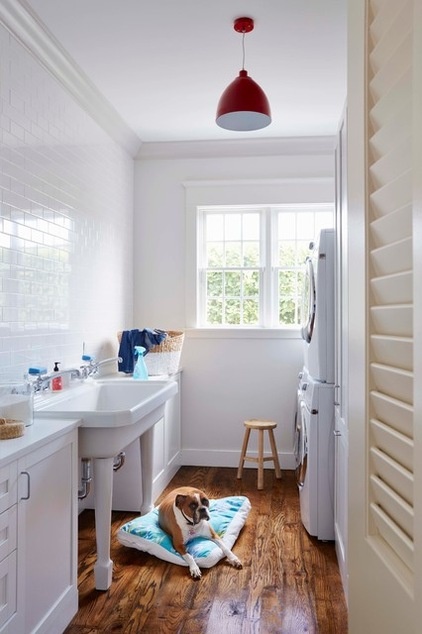 Beach Style Laundry Room by Andrew Howard Interior Design