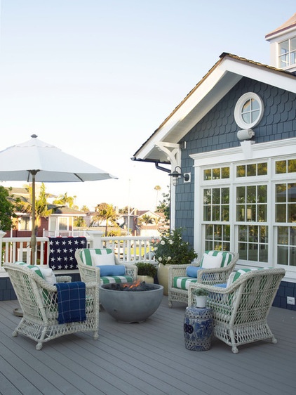 Beach Style Patio by Burnham Design