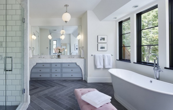 Transitional Bathroom by Charlie & Co. Design, Ltd