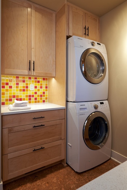 Craftsman Laundry Room by Potter Construction Inc