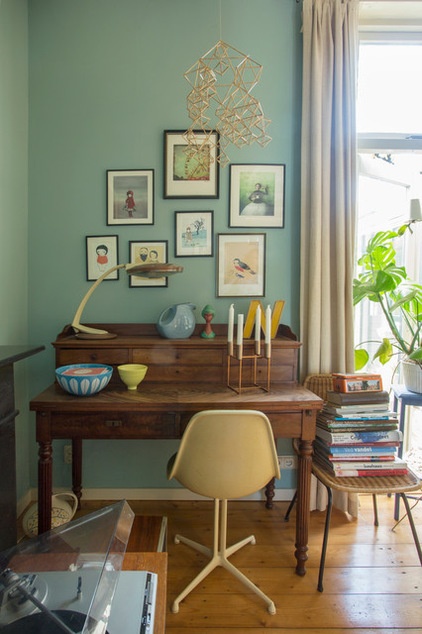 Eclectic Home Office by Margot Hartford Photography