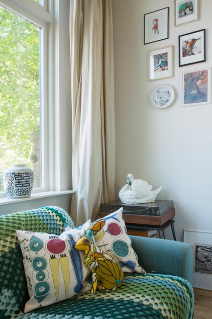 Eclectic Living Room by Margot Hartford Photography