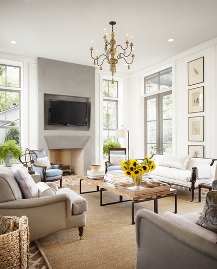 Farmhouse Living Room by Dillon Kyle Architecture