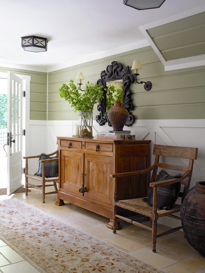 Farmhouse Entry by Susan Anthony Interiors