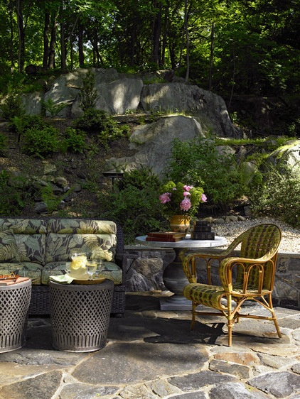 Rustic Patio by Susan Anthony Interiors