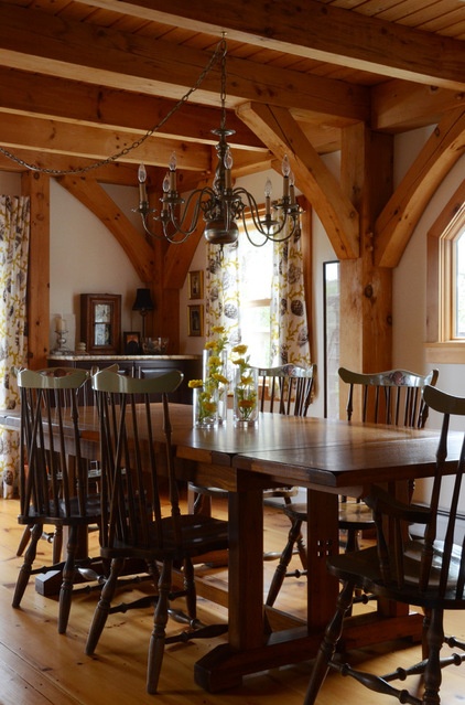 Transitional Dining Room by Faith Towers Media