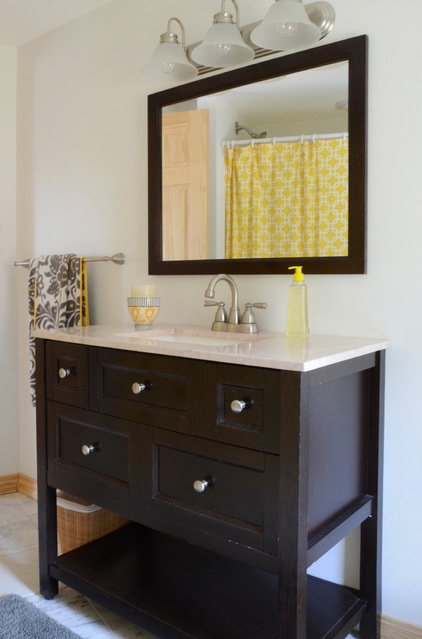 Transitional Bathroom by Faith Towers Media