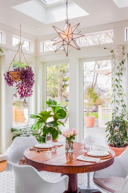 Eclectic Sunroom by Melissa Miranda Interior Design