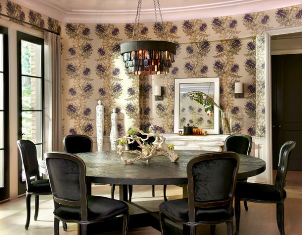 Transitional Dining Room by Lara Prince Designs, Inc.