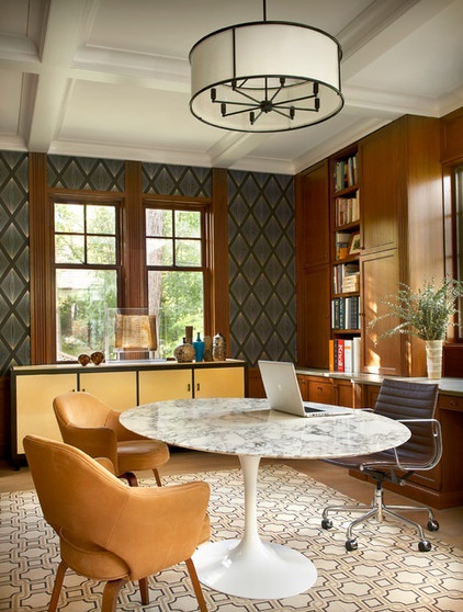 Midcentury Home Office by Lara Prince Designs, Inc.