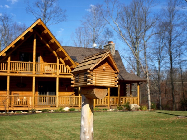 Contemporary Exterior by Katahdin Cedar Log Homes