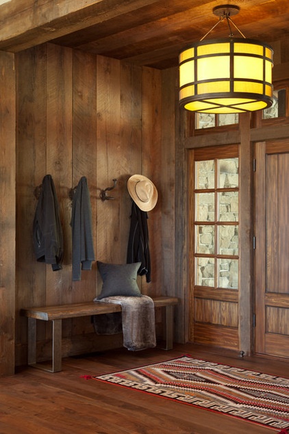 Rustic Entry by James & Co Interiors