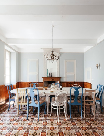 Mediterranean Dining Room by Nathalie Priem Photography