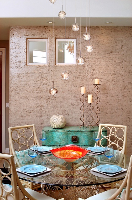 Contemporary Dining Room by Karen Cole Designs