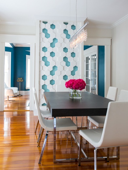 Transitional Dining Room by Hammond Design