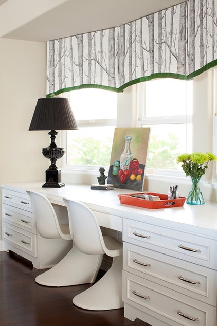 Traditional Home Office by Melinda Mandell