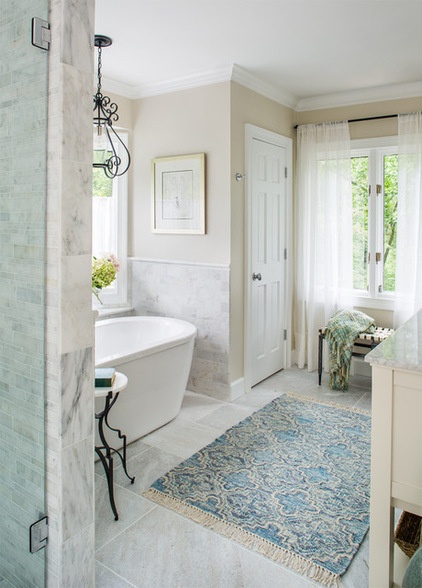 Transitional Bathroom by Beth Kooby Design