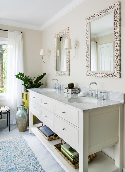 Transitional Bathroom by Beth Kooby Design