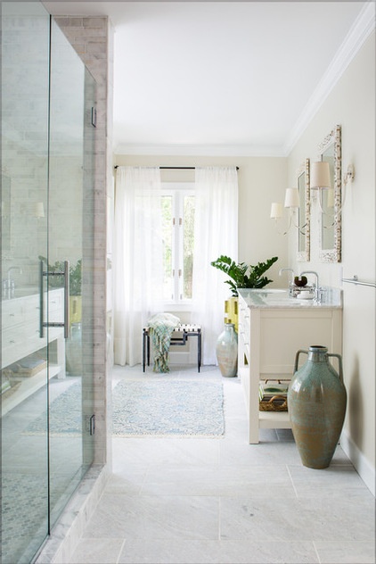 Transitional Bathroom by Beth Kooby Design