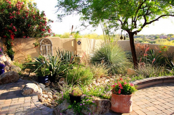 Mediterranean Landscape by Santa Rita Landscaping, Inc.