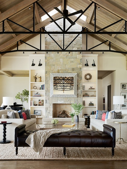 Transitional Living Room by Jennifer Robin Interiors