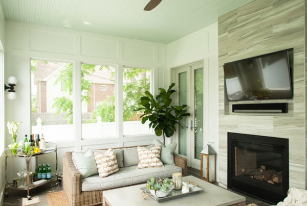 Transitional Sunroom by Callahan Interiors