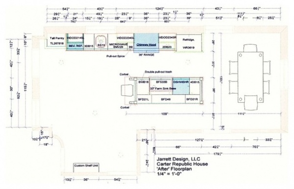 Transitional Floor Plan by Jarrett Design, LLC