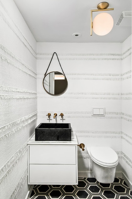 Contemporary Powder Room by Linc Thelen Design