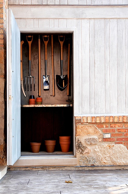 Rustic Garage And Shed by Mark Hickman Homes