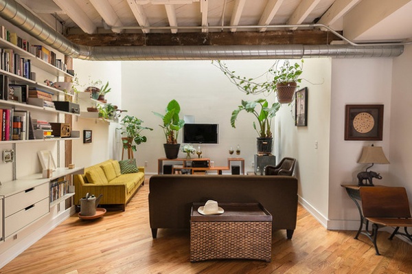 Industrial Family Room by Bright Common Architecture & Design