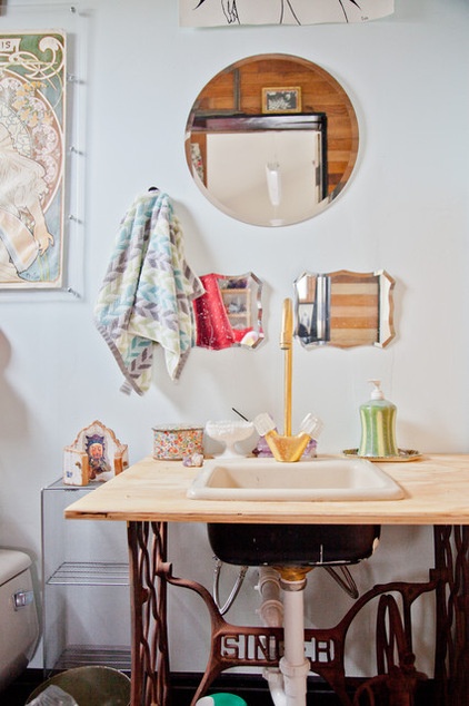 Eclectic Powder Room by Sarah Natsumi Moore