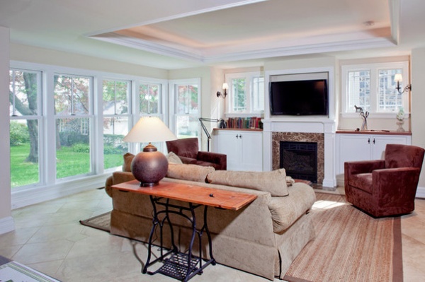 Eclectic Family Room by D&B Construction Group